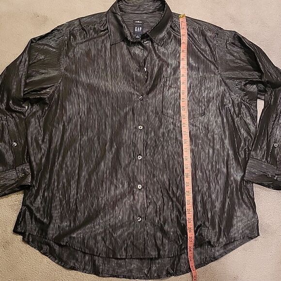 NWT GAP metallic big shirt sz L - Picture 7 of 13